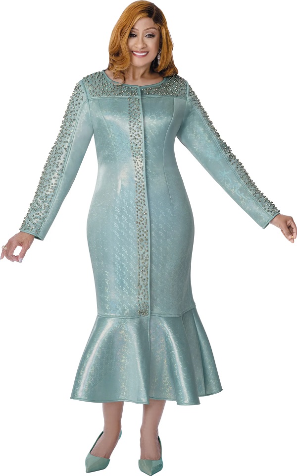 Elegant Sea Green Peplum Skirt Suit for Women