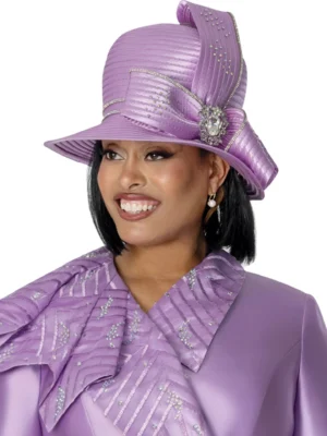Elegant Lavender Women’s Church Suit with Matching Hat