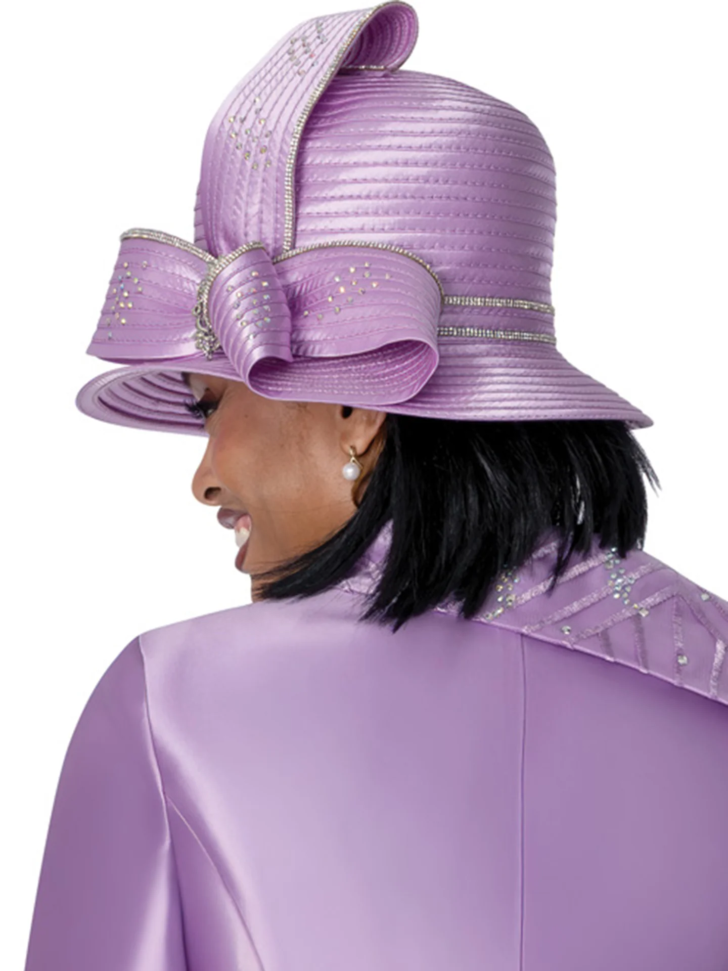 Elegant Lavender Women’s Church Suit with Matching Hat