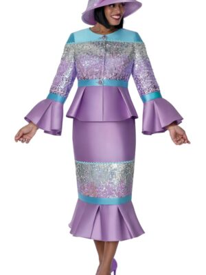 Elegant Church Suit for Women with Matching Hat