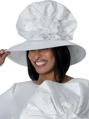White Church Suit for Women with Hat