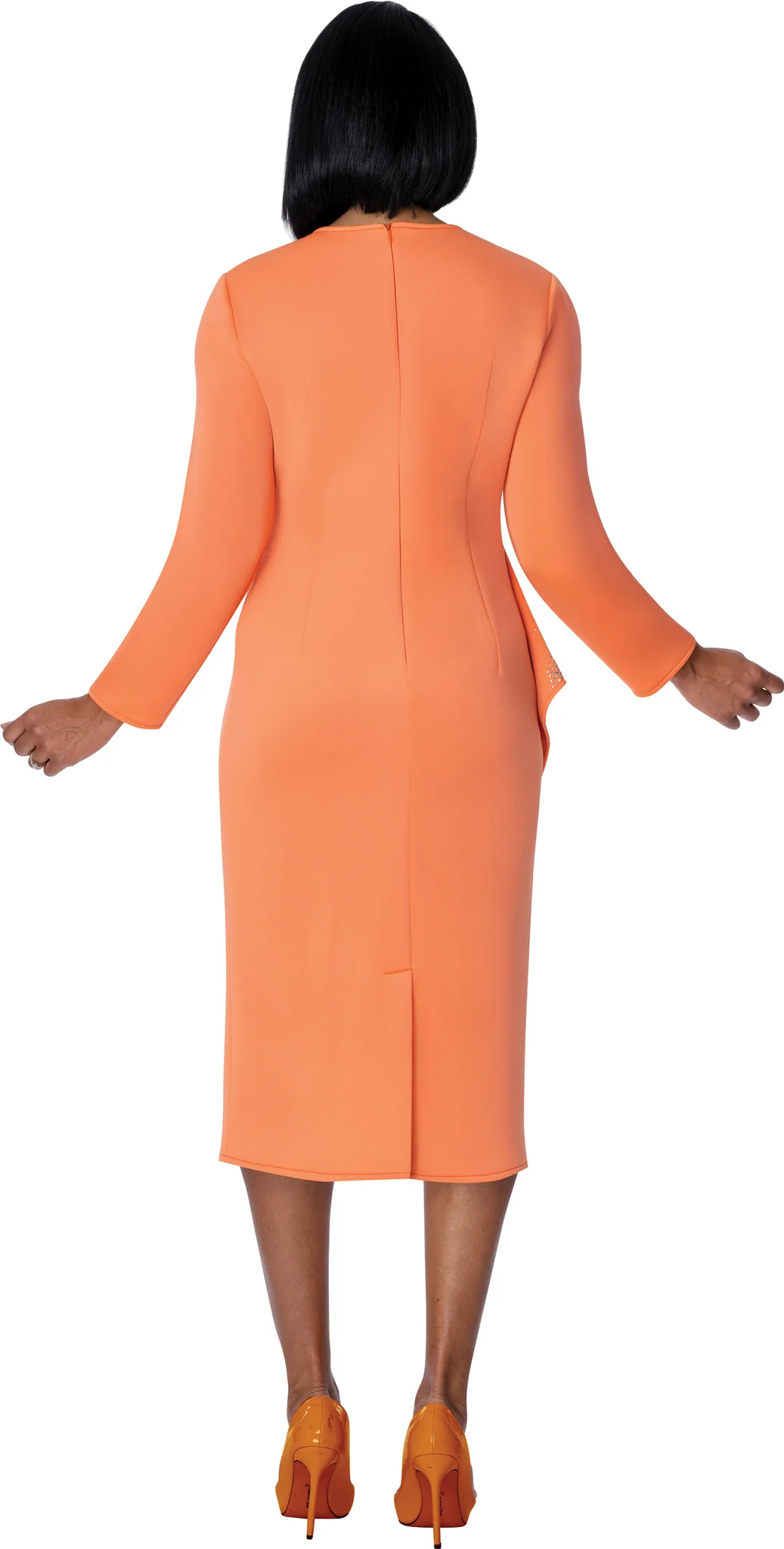 Coral Peplum Skirt Suit for women